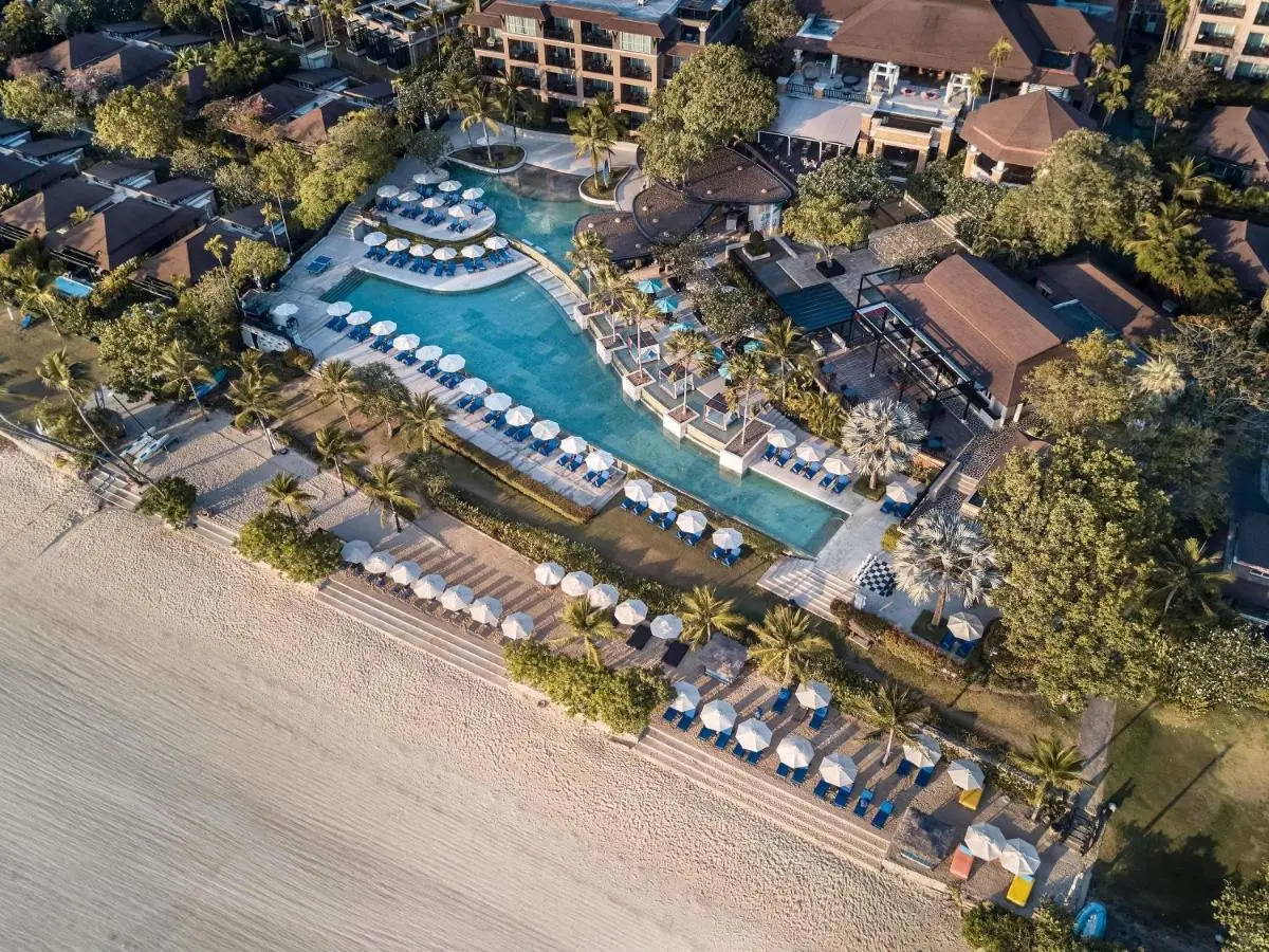 Pullman Phuket Panwa Beach Resort Aerial View of Panwa Beach Resort Featuring Multiple Pools and Outdoor Amenities Phuket Province