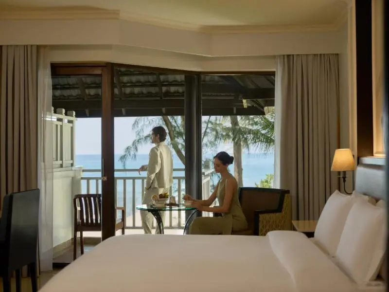 Dusit Thani Laguna Phuket Coastal Hotel Room with Ocean View Balcony and Relaxing Interior at Bang Tao Beach