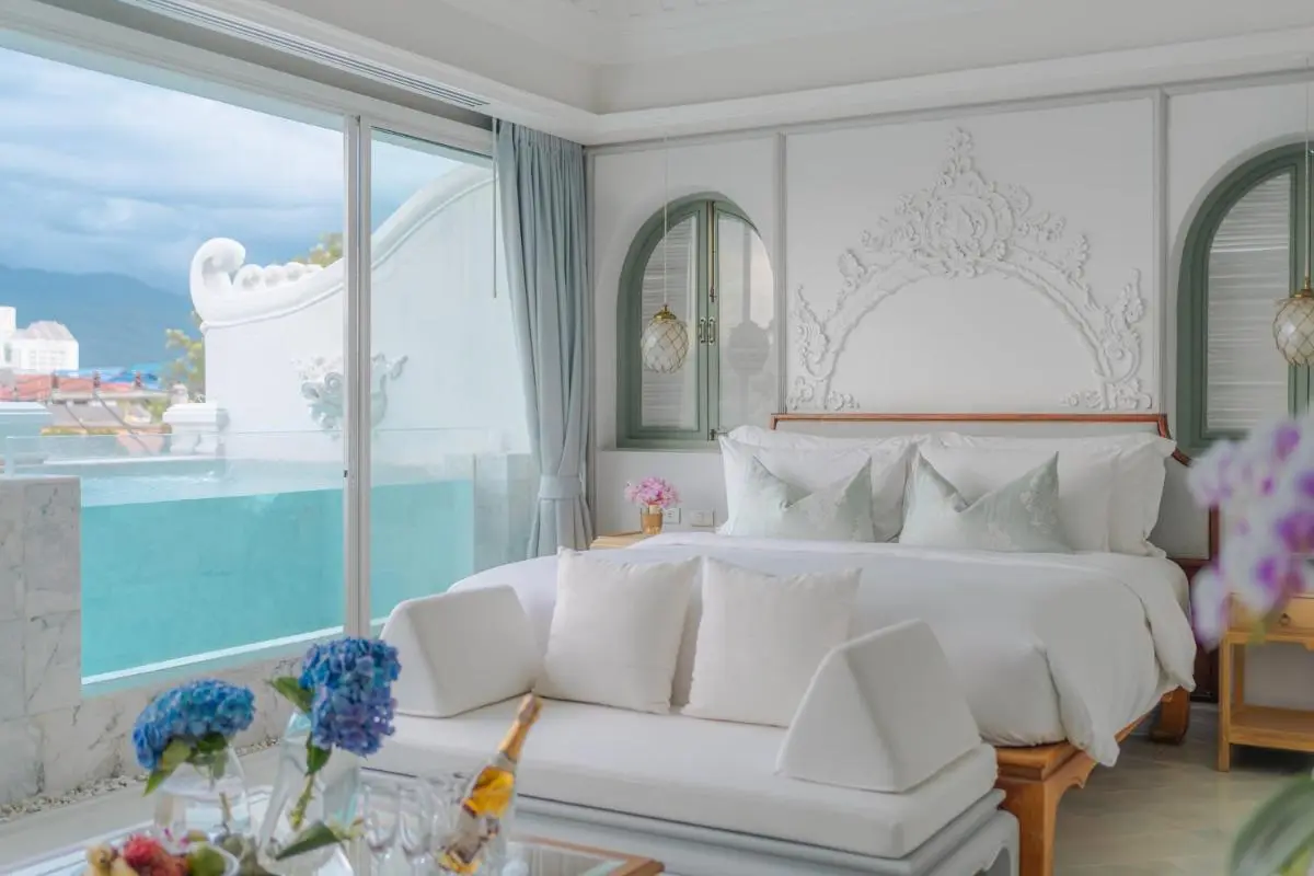Elegant Bedroom with Private Outdoor Pool and Scenic Views in Phra Sing Chiang Mai
