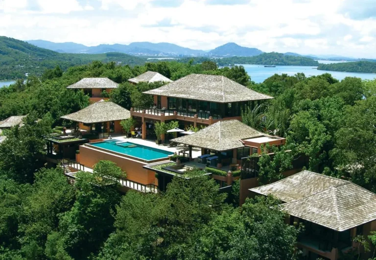 Hillside Multi-Structure Complex with Elevated Pool and Scenic Bay Views at Panwa Beach