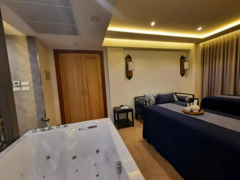 Indoor Jacuzzi and Sleeping Area with Modern Design in Chang Khlan Chiang Mai