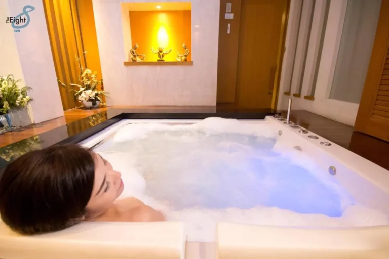 Indoor Jacuzzi and Wellness Room with Natural Decor in Pathumwan Area