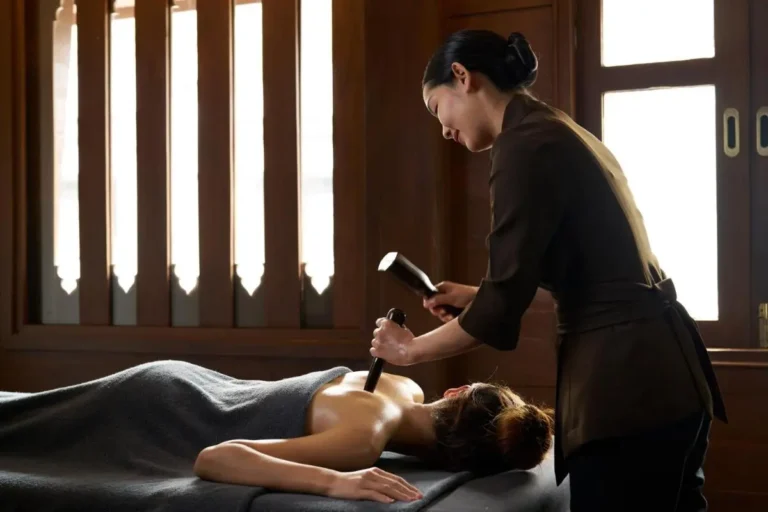 Indoor Massage Therapy Session in a Relaxing Chiang Mai Wellness Room