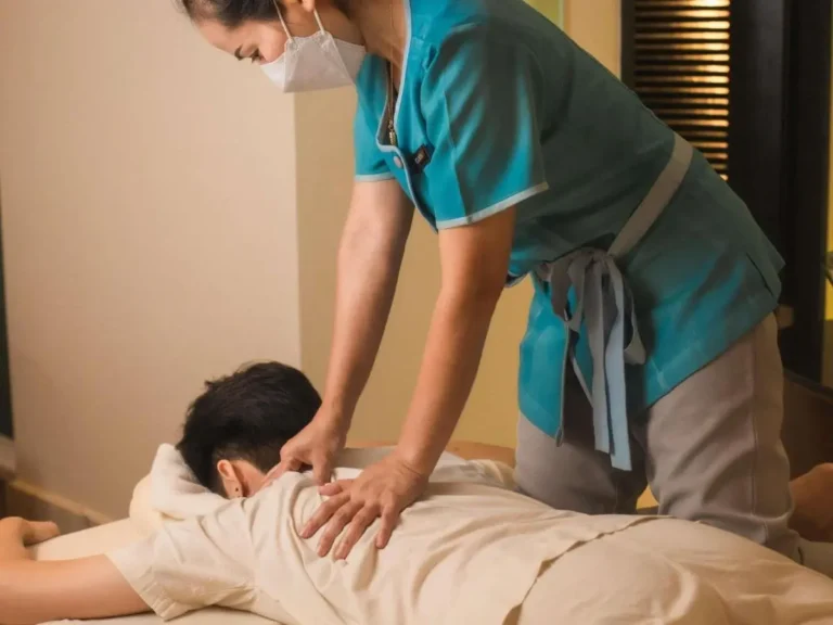 Indoor Massage Therapy Session with Professional Therapist at Panwa Beach Location