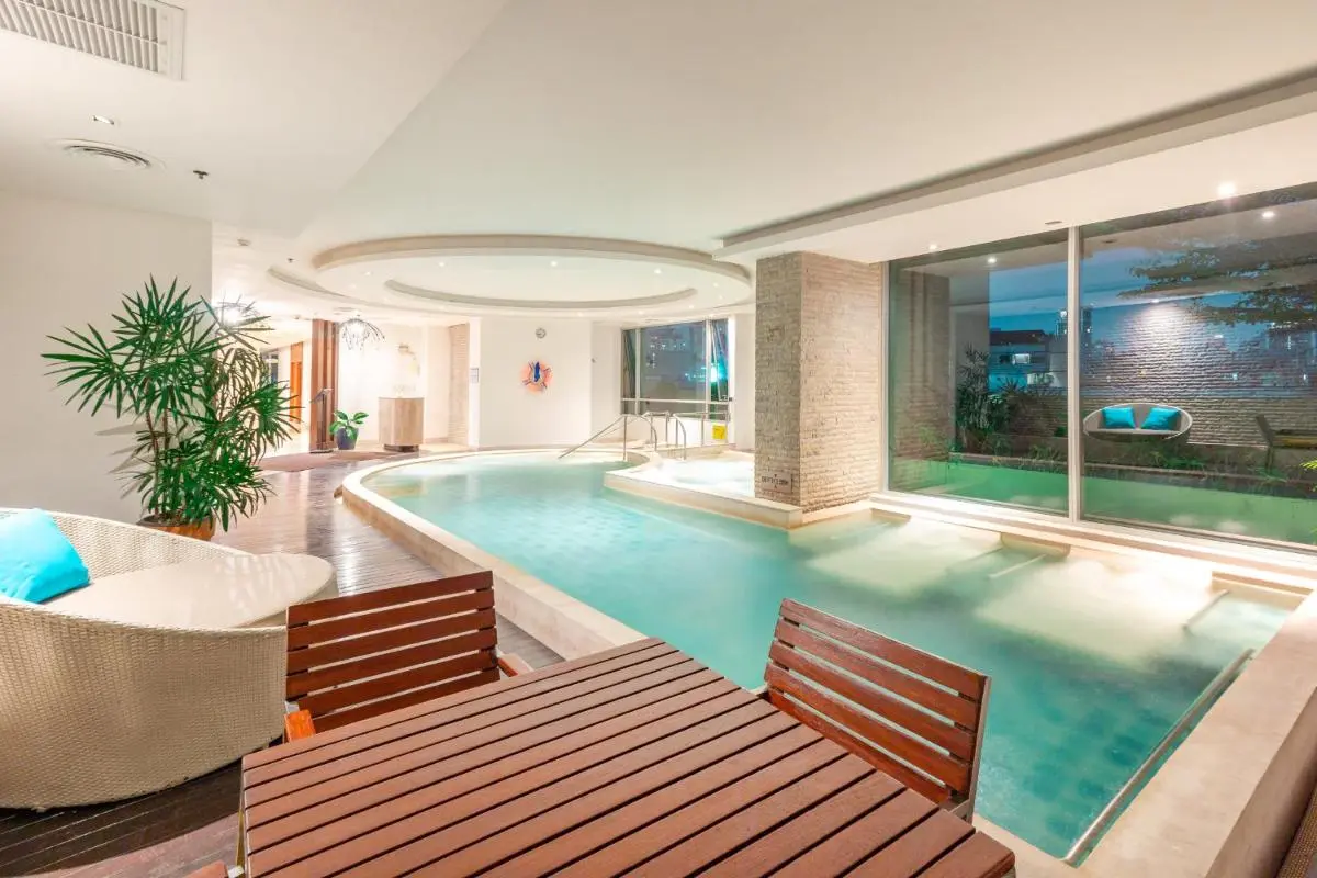 Jasmine Resort Bangkok Indoor Pool and Relaxation Area with Jacuzzi Seating in Wattana Bangkok