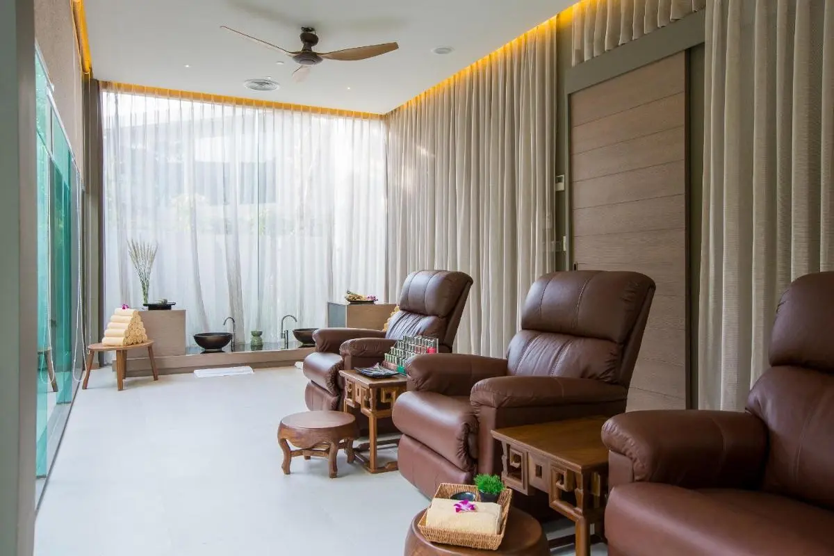 Indoor Spa Area with Recliners and Foot Bath Basins for Relaxation in Patong Beach