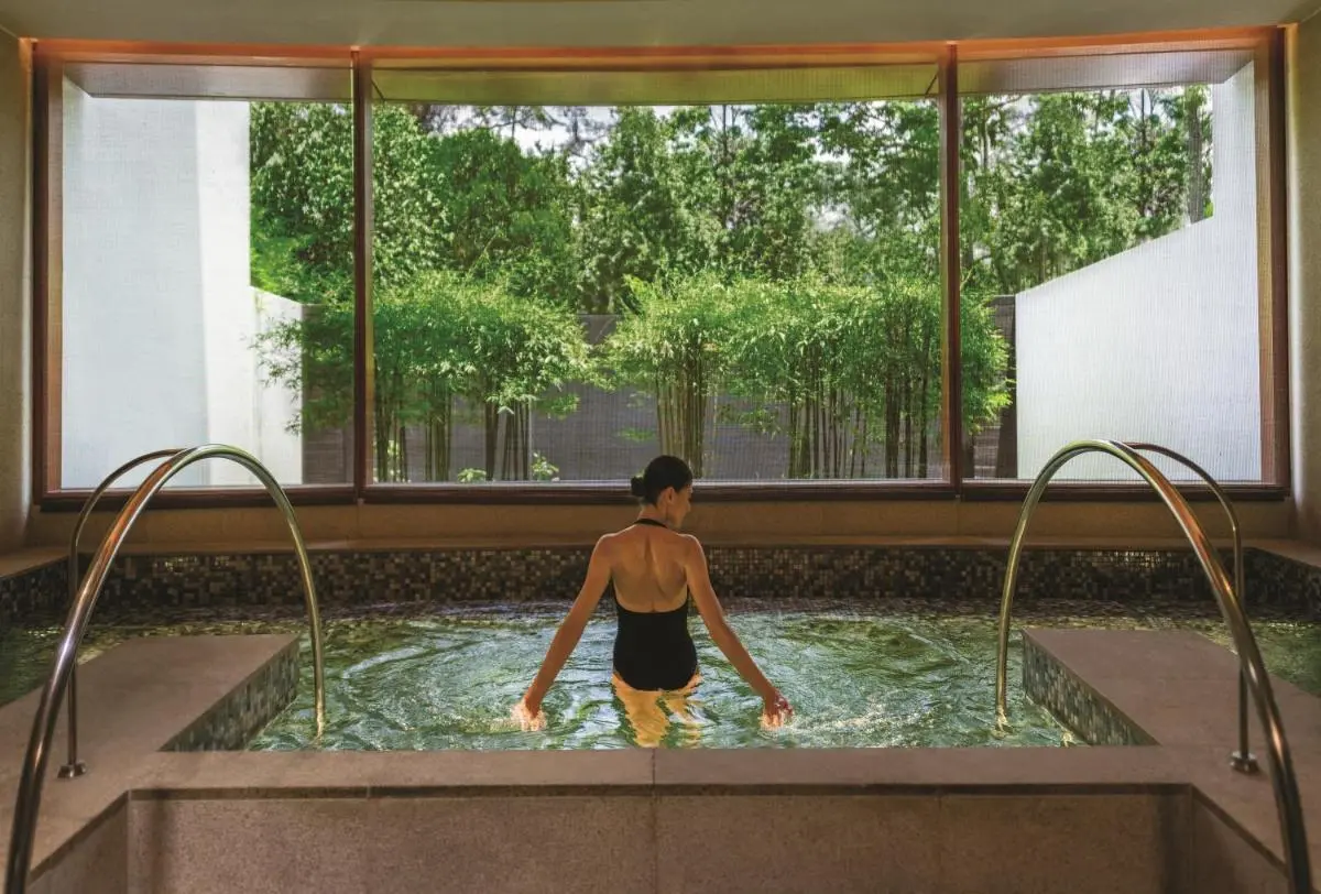 Capella Singapore Indoor Spa Pool with Jacuzzi and Garden View on Sentosa Island