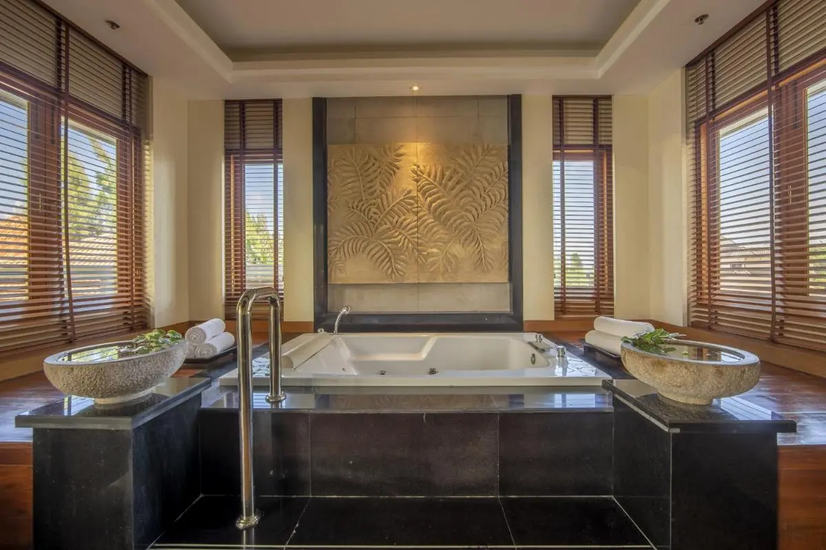 Indoor Wellness Area Featuring Modern Jacuzzi and Serene Natural Elements at Panwa Beach