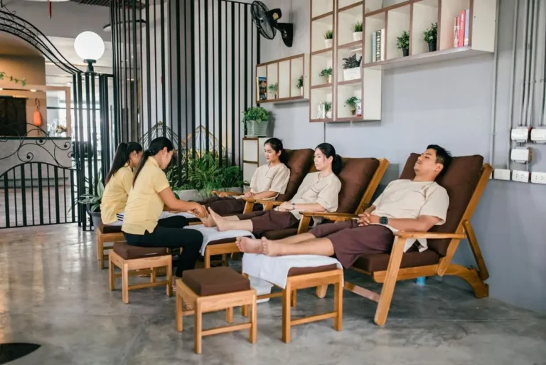Indoor Wellness Facility in Bang Kho Laem Featuring Foot Massage and Relaxation Area