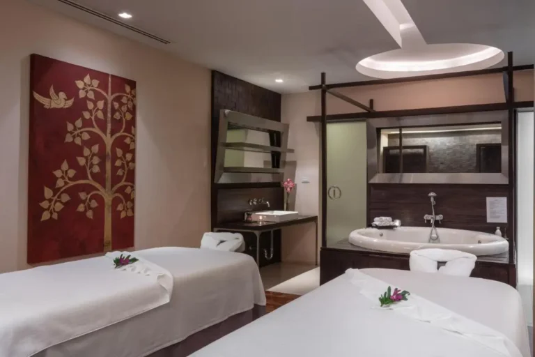 Indoor Wellness Room with Massage Tables and Whirlpool Jacuzzi in Bang Rak