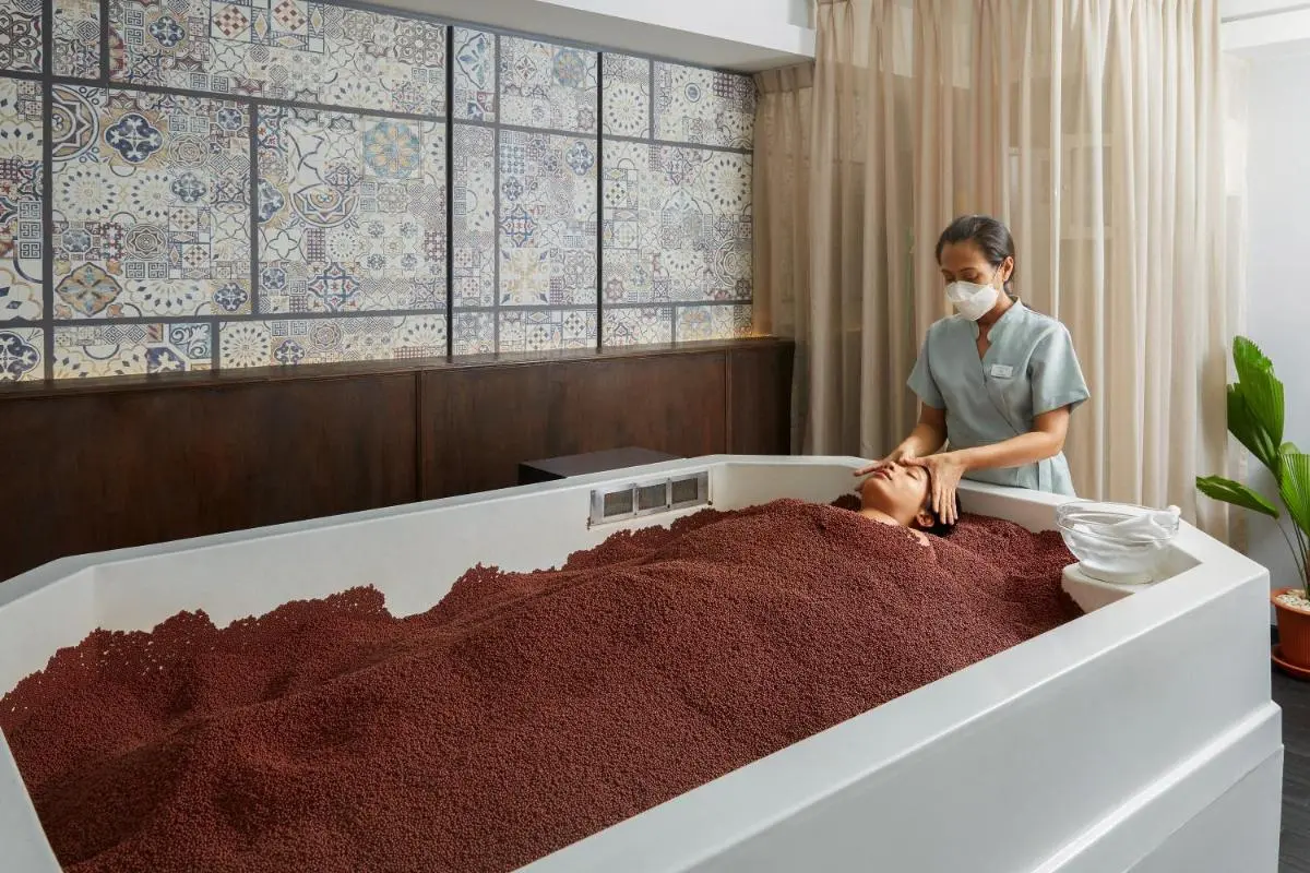 Ramada Plaza by Wyndham Chao Fah Phuket Indoor Wellness Treatment Room Featuring Granular Bath and Facial Massage in Phuket Town Phuket Province