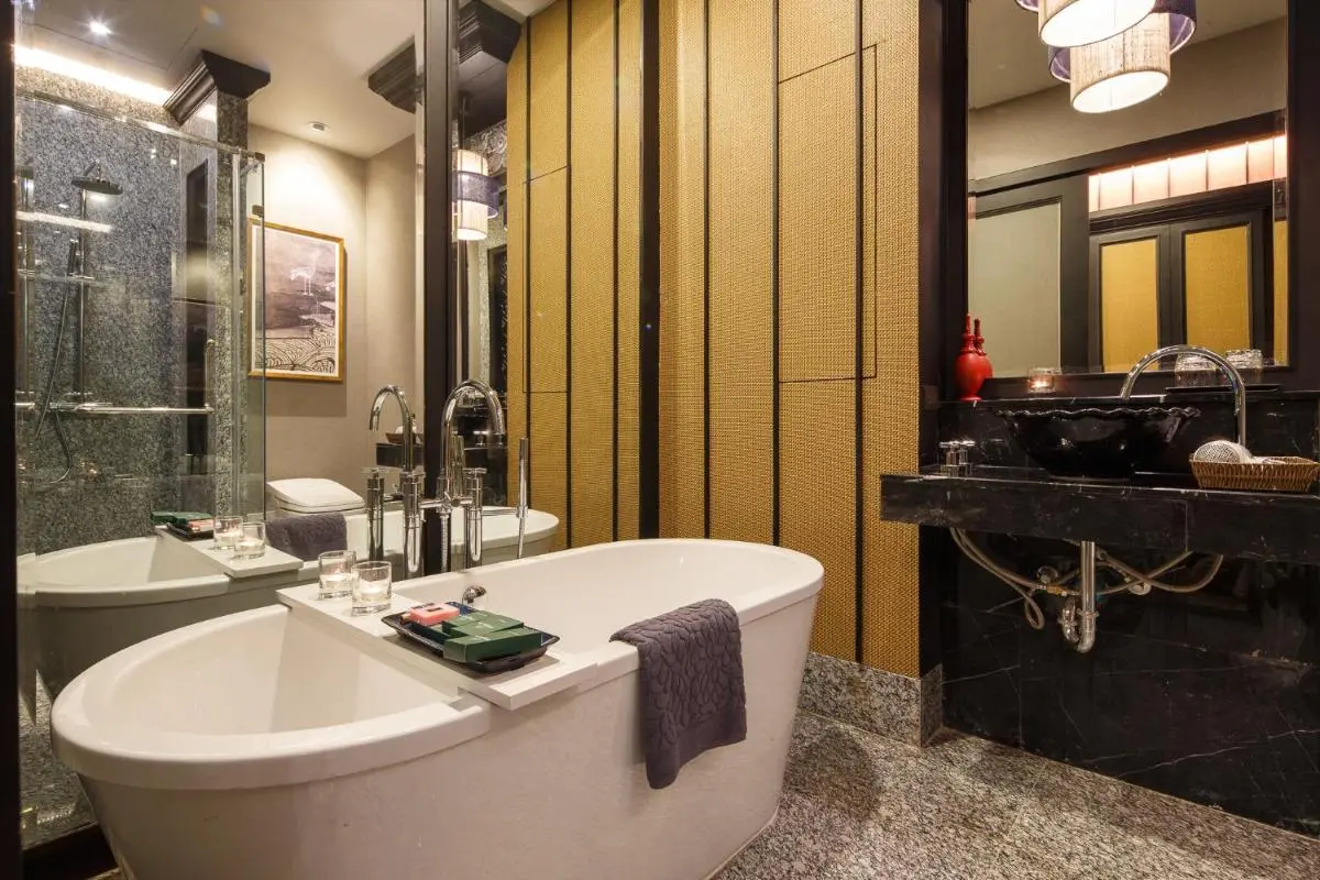 Modern Bathroom Design Featuring Freestanding Bathtub and Shower in Phra Sing Chiang Mai