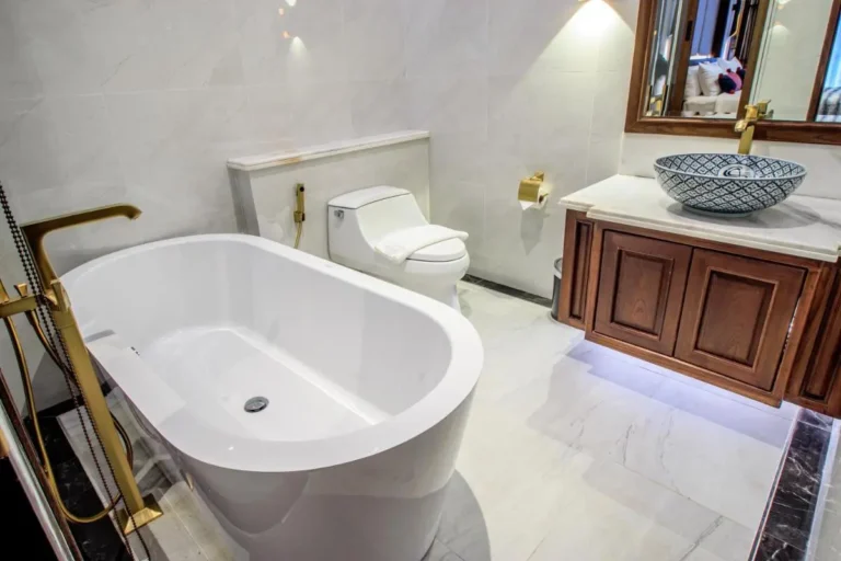 Modern Bathroom Design with Freestanding Tub and Vessel Sink in Fa Ham Chiang Mai