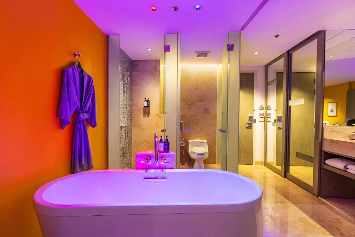 Modern Bathroom with Freestanding Bathtub and Shower in Pathumwan Area