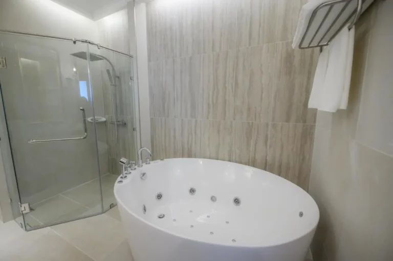 Modern Bathroom with Whirlpool Bathtub and Rainfall Shower in Chang Khlan Chiang Mai