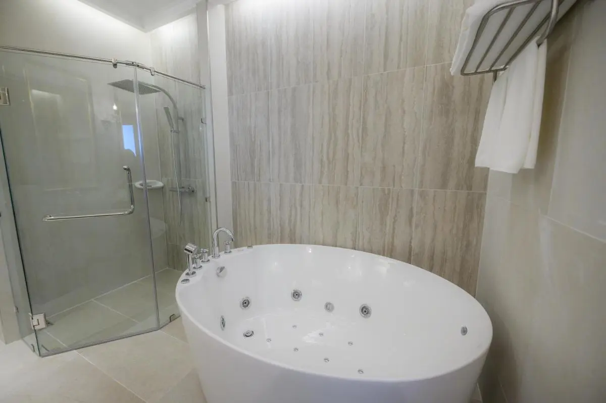 Modern Bathroom with Whirlpool Bathtub and Rainfall Shower in Chang Khlan Chiang Mai
