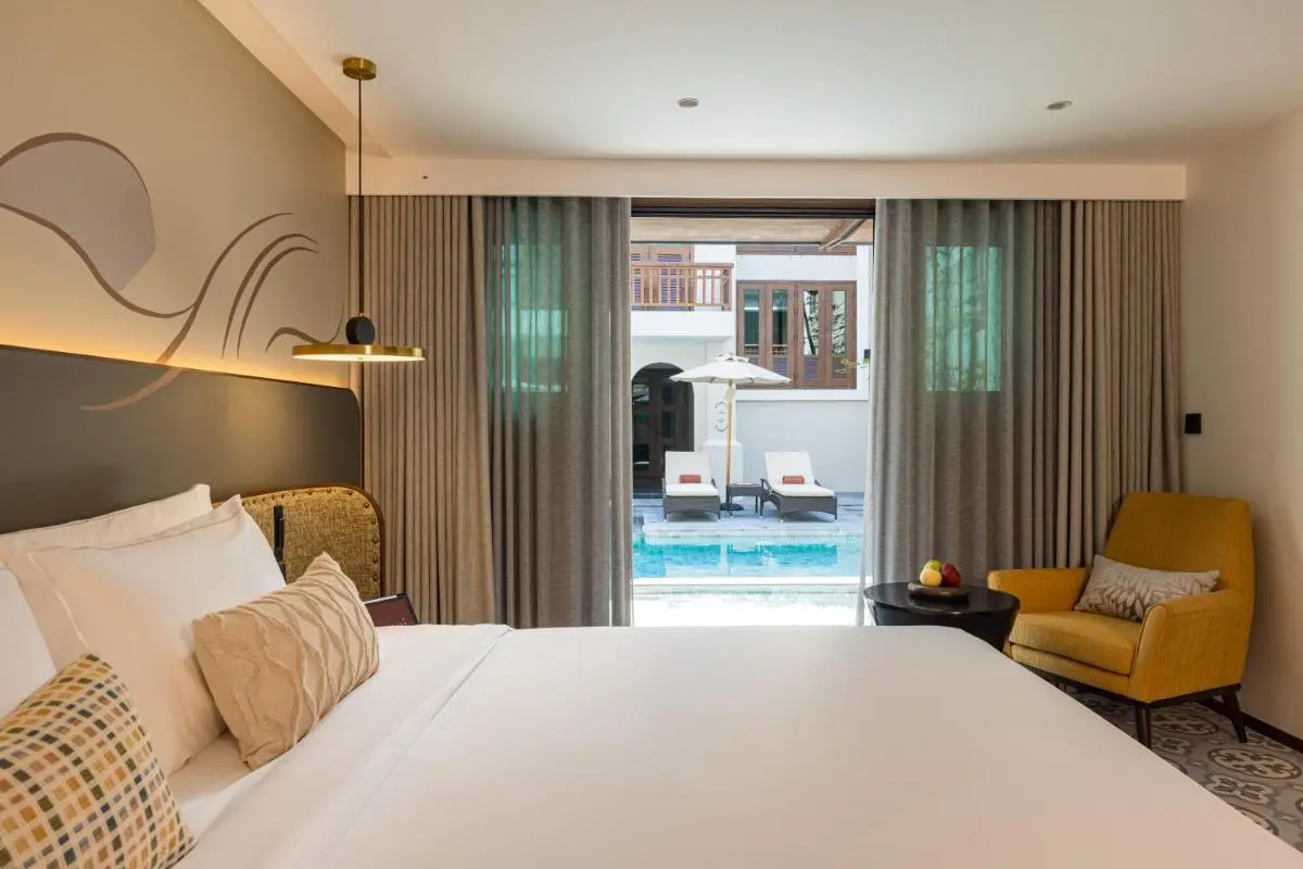 Modern Chiang Mai Room with Private Pool Access and Outdoor Lounge Area