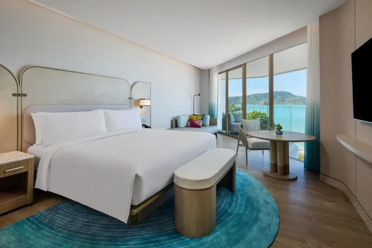 Modern Hotel Room with Ocean View Balcony at Panwa Beach Location