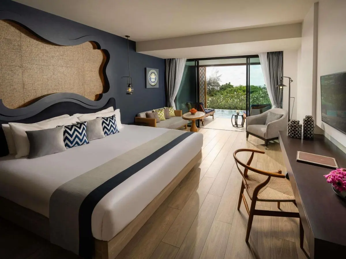 Modern Hotel Room with Private Plunge Pool Overlooking Natural Greenery at Karon Beach