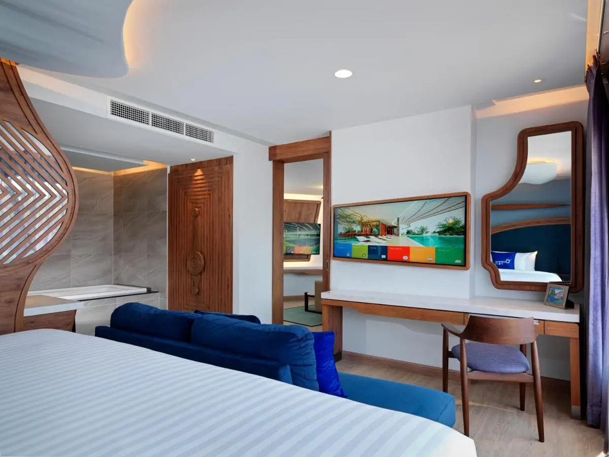 Modern Interior Hotel Suite Featuring Bathtub and Contemporary Furnishings in Phuket Town