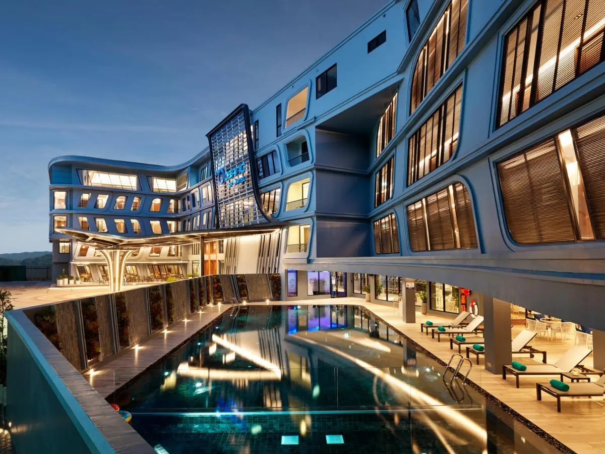 The Oceanic Sportel Phuket - SHA Extra Plus Modern Multi-Story Building with Outdoor Swimming Pool and Lounge Area in Phuket Town Thailand