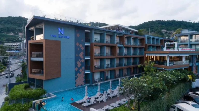 Modern Multi-Story Hotel with Outdoor Pool and Balcony Views Near Patong Beach