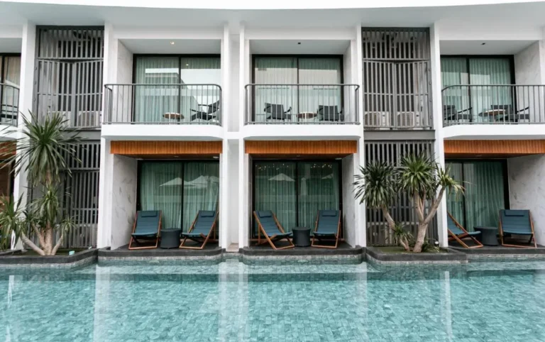 Modern Two-Level Building with Poolside Patios and Balconies in Chang Phueak Chiang Mai
