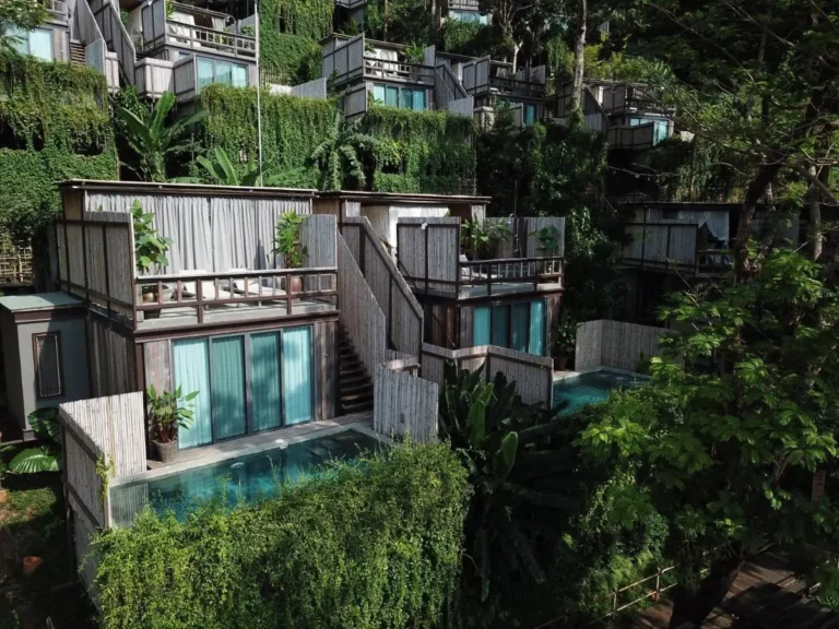 Multi-Level Residential Structure with Private Pools and Lush Greenery in Patong Beach