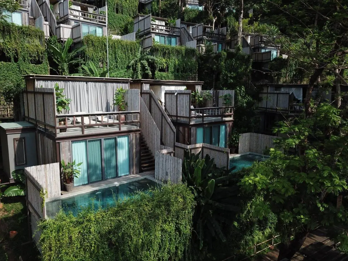 Multi-Level Residential Structure with Private Pools and Lush Greenery in Patong Beach