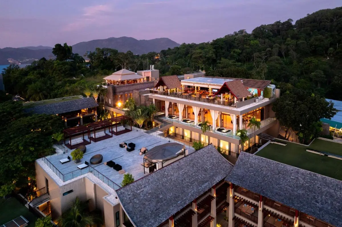Multi-Level Terrace Complex with Outdoor Seating and Pergolas Near Patong Beach