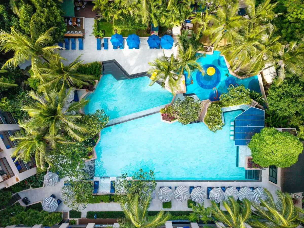 Multi-Section Outdoor Swimming Pool Complex with Lounge Areas at Kata Beach Phuket