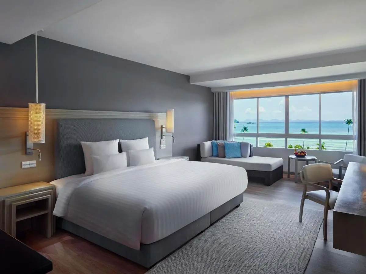 Pullman Phuket Panwa Beach Resort Ocean View Hotel Room with King Bed and Coastal Panwa Beach Scenery