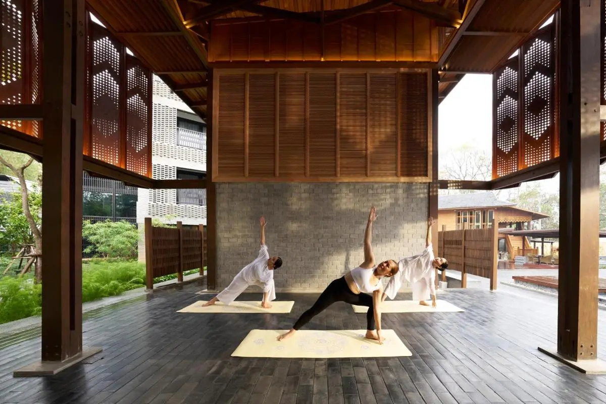 Open-Air Pavilion with Yoga Space and Pool Surrounded by Nature in Chiang Mai