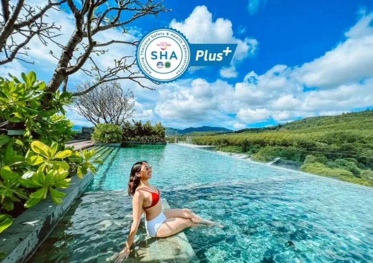 Outdoor Infinity Pool with Scenic Mountain Views and Tranquil Natural Surroundings in Phuket Town