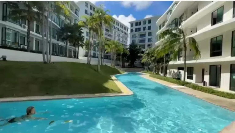 Outdoor Lap Pool Between Modern Residential Buildings at Rawai Beach