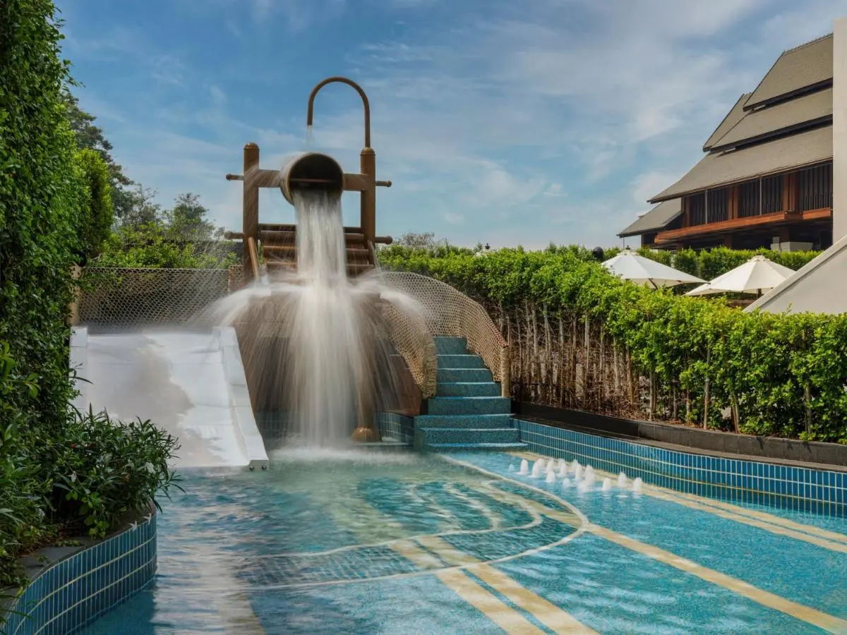 InterContinental Chiang Mai The Mae Ping Outdoor Pool Area with Water Play Structure and Slide in Chang Khlan Chiang Mai