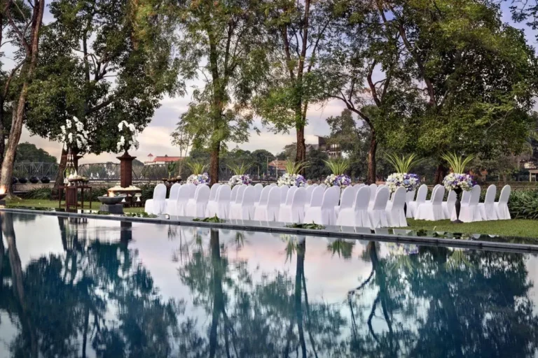 Outdoor Rectangular Swimming Pool and Event Seating Area in Chang Khlan Chiang Mai