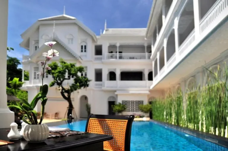 Outdoor Rectangular Swimming Pool and Relaxation Area in Chang Khlan Chiang Mai