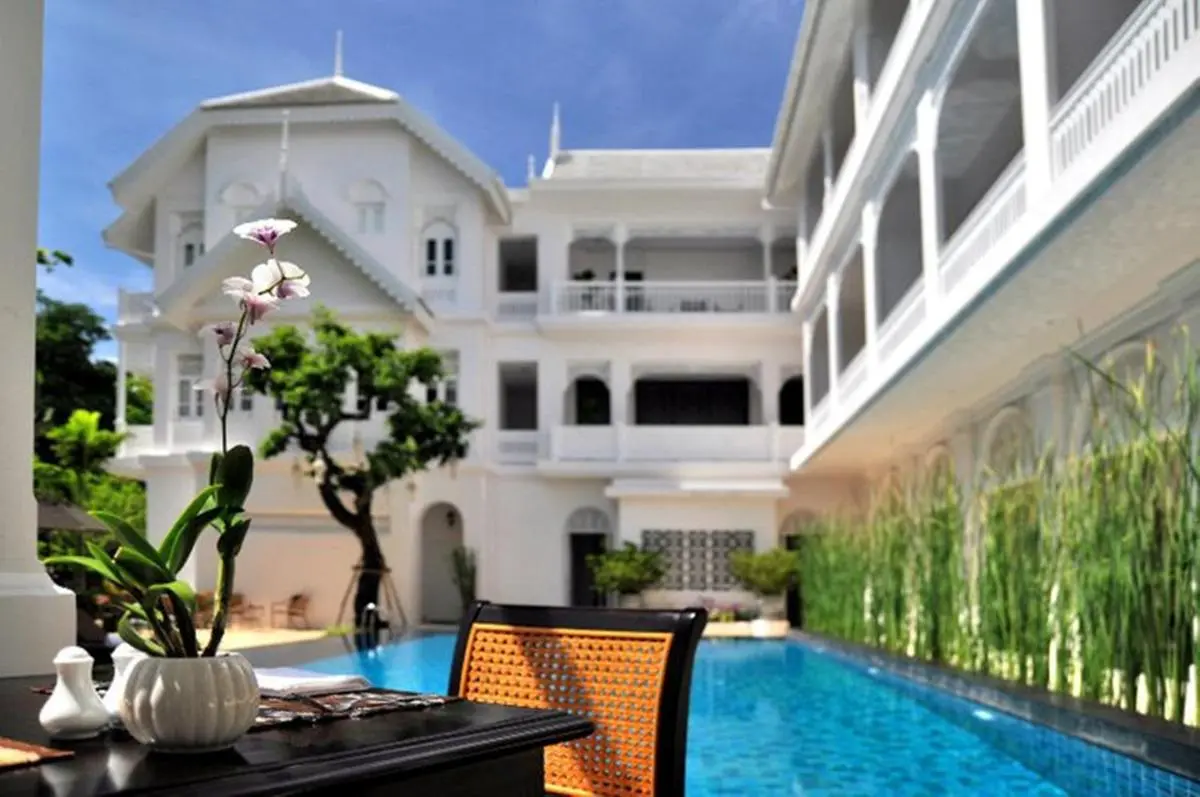 Outdoor Rectangular Swimming Pool and Relaxation Area in Chang Khlan Chiang Mai