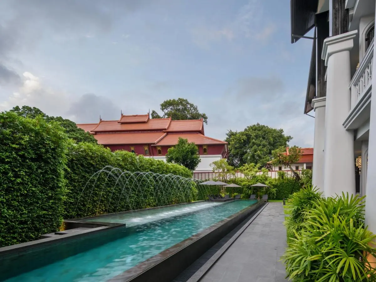 Siri Villa Chiang Mai Outdoor Rectangular Swimming Pool with Water Jets and Lounge Area in Phra Sing Chiang Mai