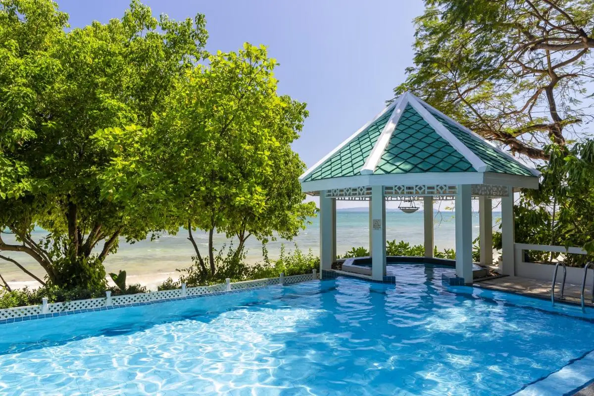 Outdoor Swimming Pool with Pavilion and Ocean View at Panwa Beach