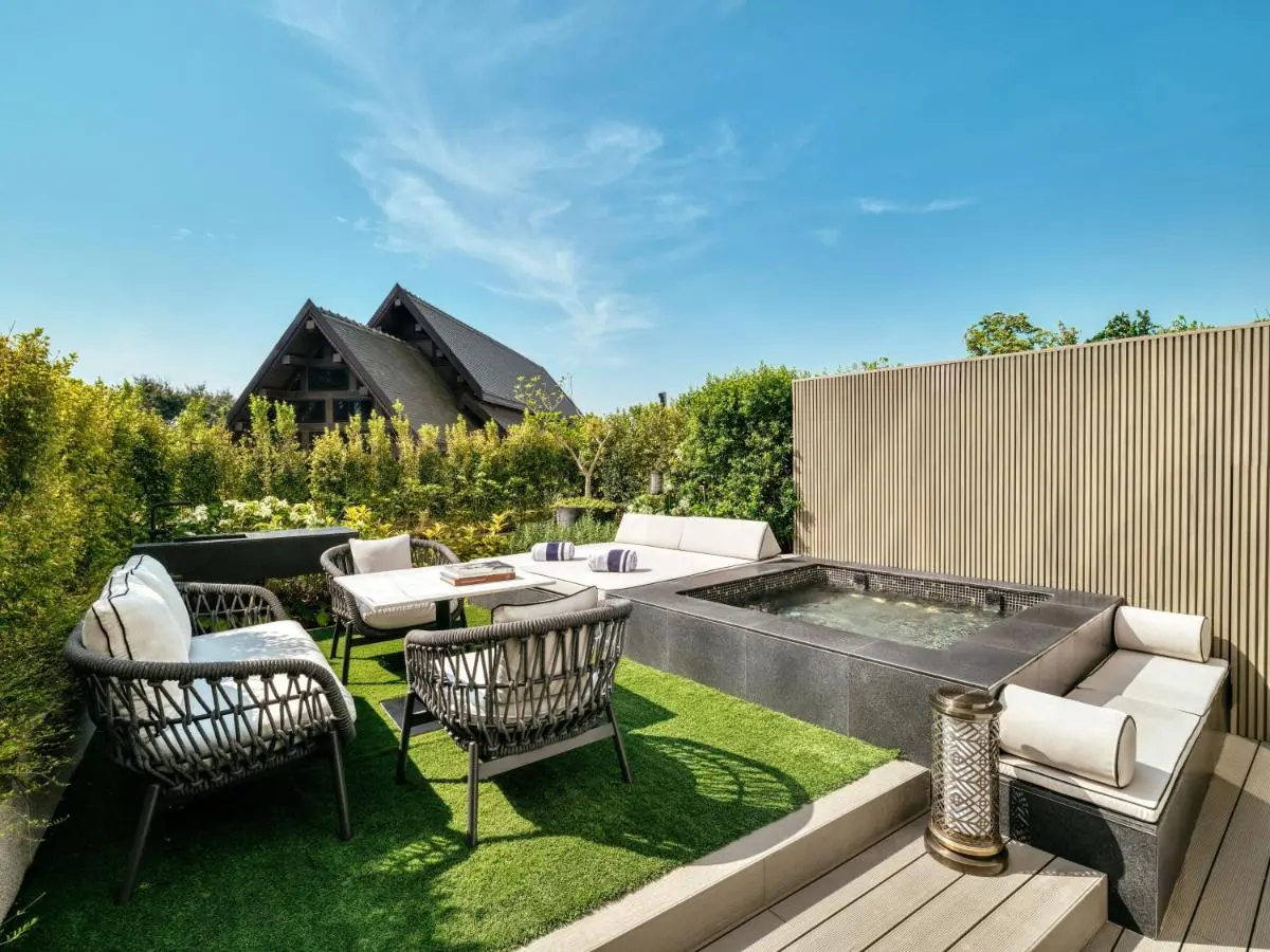 InterContinental Chiang Mai The Mae Ping Outdoor Terrace with Jacuzzi and Comfortable Seating in Chang Khlan Chiang Mai Chiang Mai Province