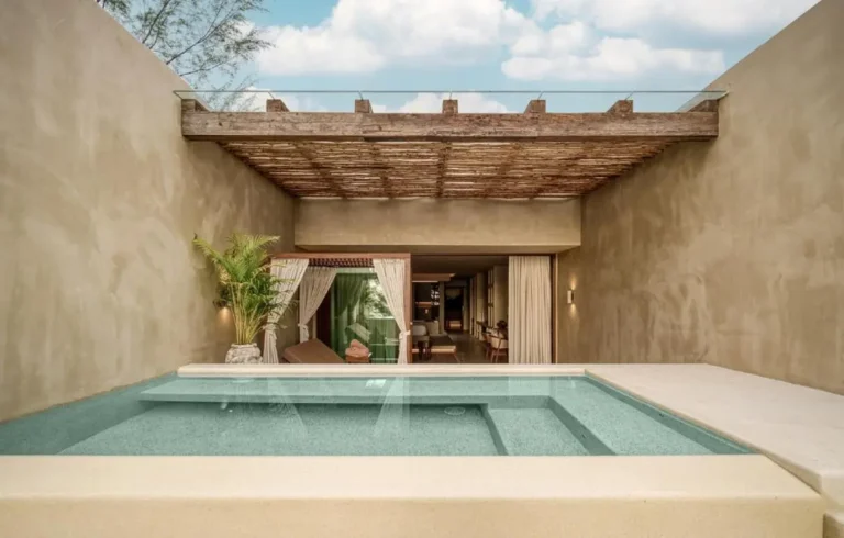 Private Rectangular In-Ground Pool with Pergola and Indoor Lounge Area at Kamala Beach