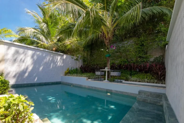 Private Small Rectangular Outdoor Pool with Tropical Garden in Phuket Town