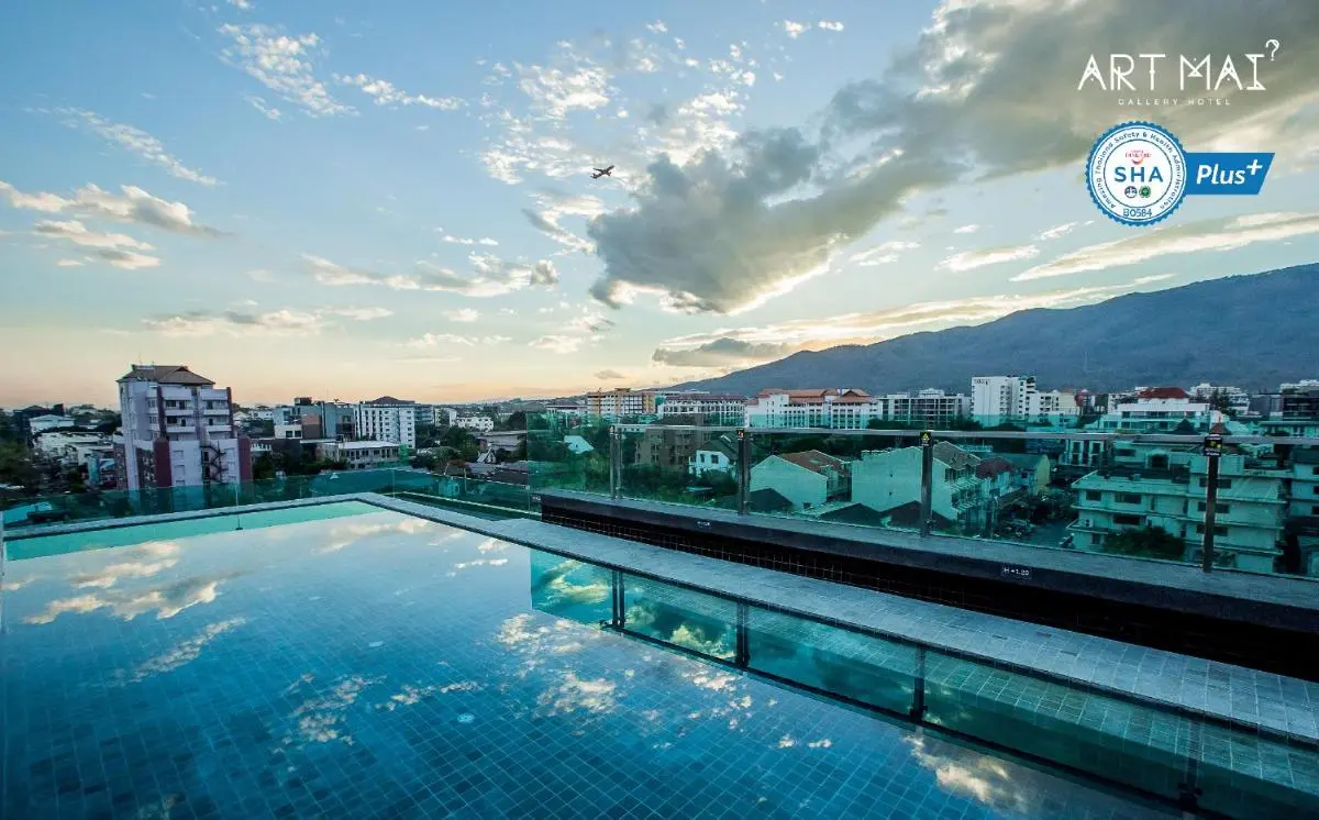 Rooftop Infinity Pool with City and Mountain Views in Chiang Mai