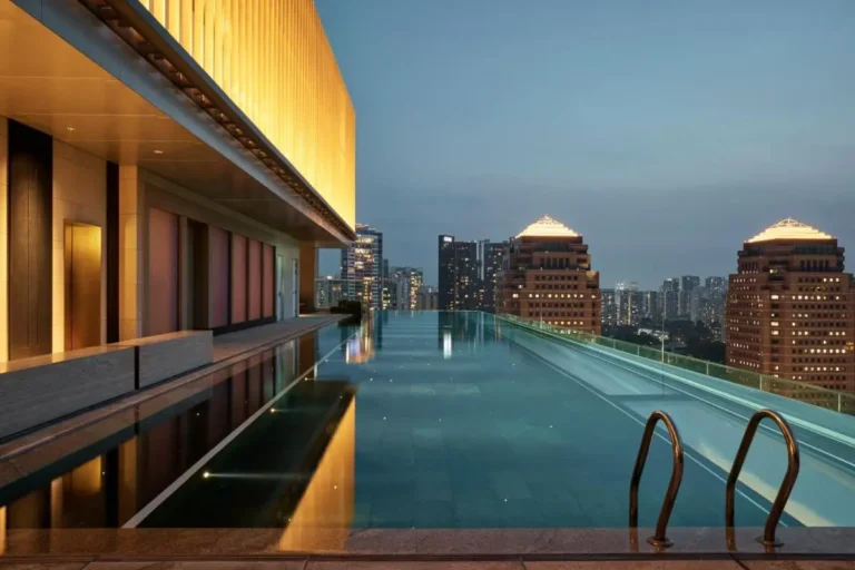Rooftop Infinity Pool with City Skyline Views in Orchard Singapore