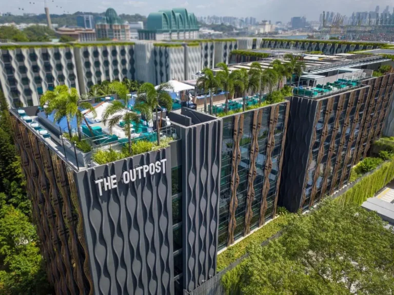 Rooftop Pool and Leisure Area with City Views on Sentosa Island Singapore