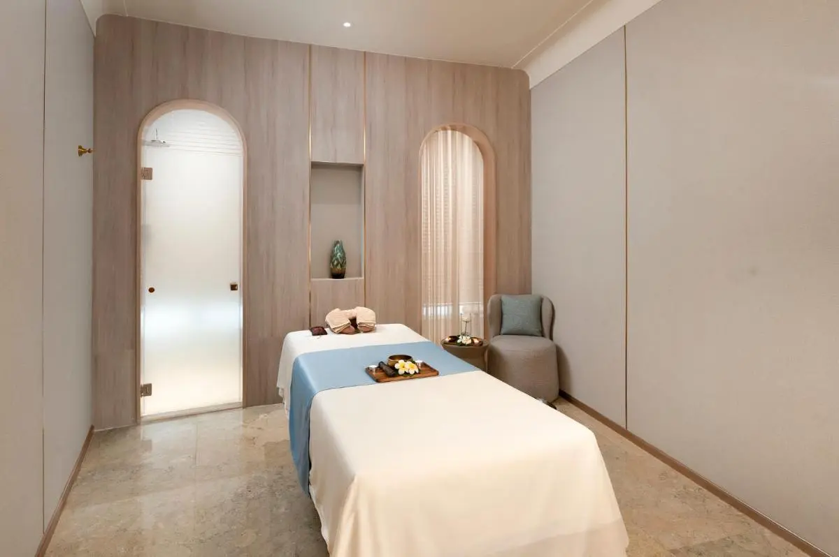 Centara Grand At CentralWorld Serene Indoor Wellness Treatment Room with Massage Table in Pathumwan Bangkok