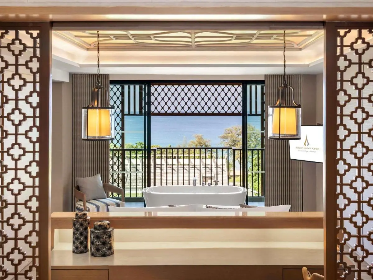 Avista Grande Phuket Karon - MGallery Serene Interior Featuring Freestanding Bathtub with Ocean View at Karon Beach