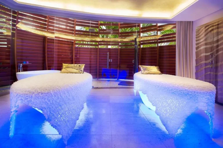 Spa Treatment Room with Dual Massage Tables and Bathtub in Sentosa Island